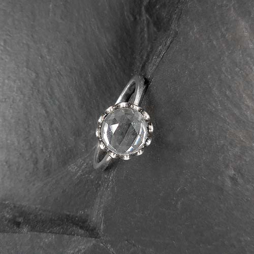 Bergkristall Ring Rund
